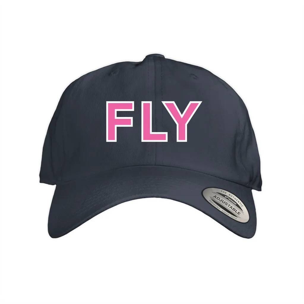 Fly Dad Cap - Pink on Dark
