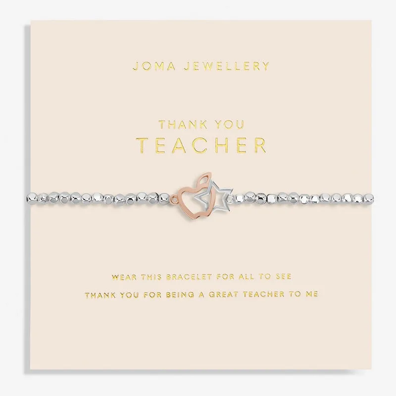 Forever Yours Thank You Teacher Bracelet