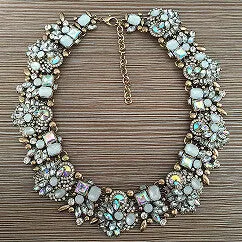 Goddess CZ Flower Statement Necklace