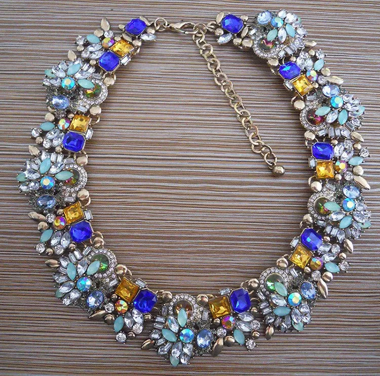 Goddess CZ Flower Statement Necklace
