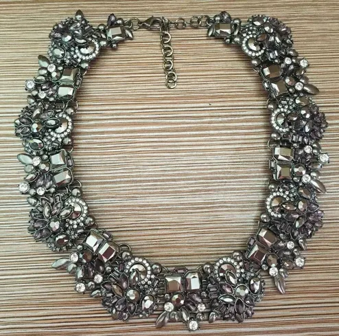 Goddess CZ Flower Statement Necklace