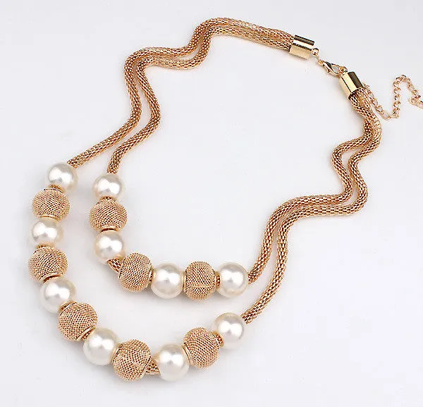 Golden Bead M Necklace