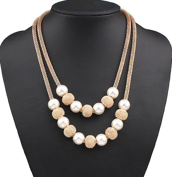 Golden Bead M Necklace