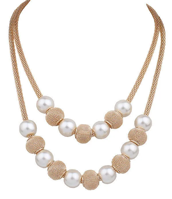 Golden Bead M Necklace