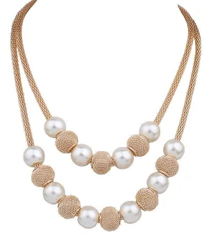 Golden Bead M Necklace