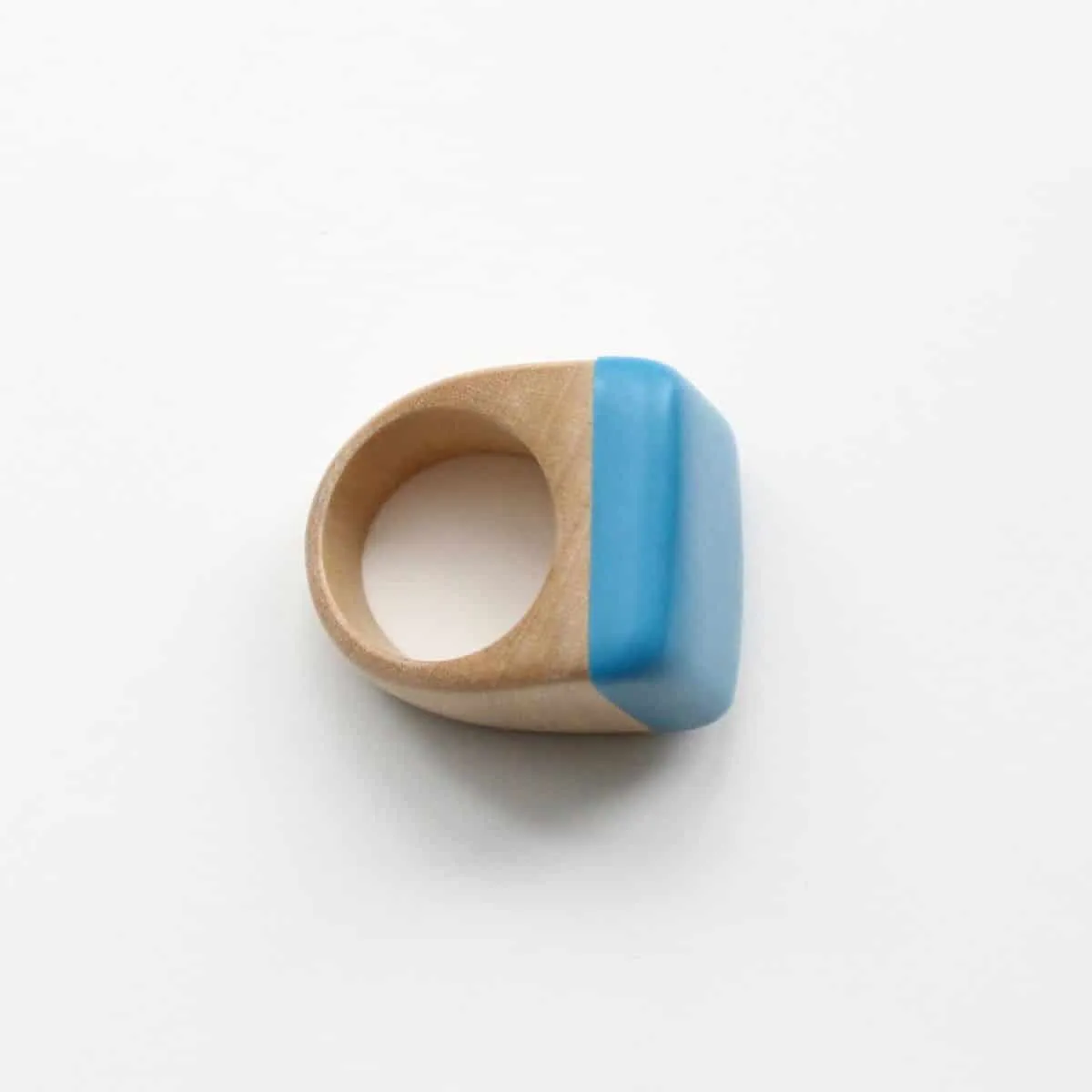 Handcrafted Blue Square Ring by Sylca