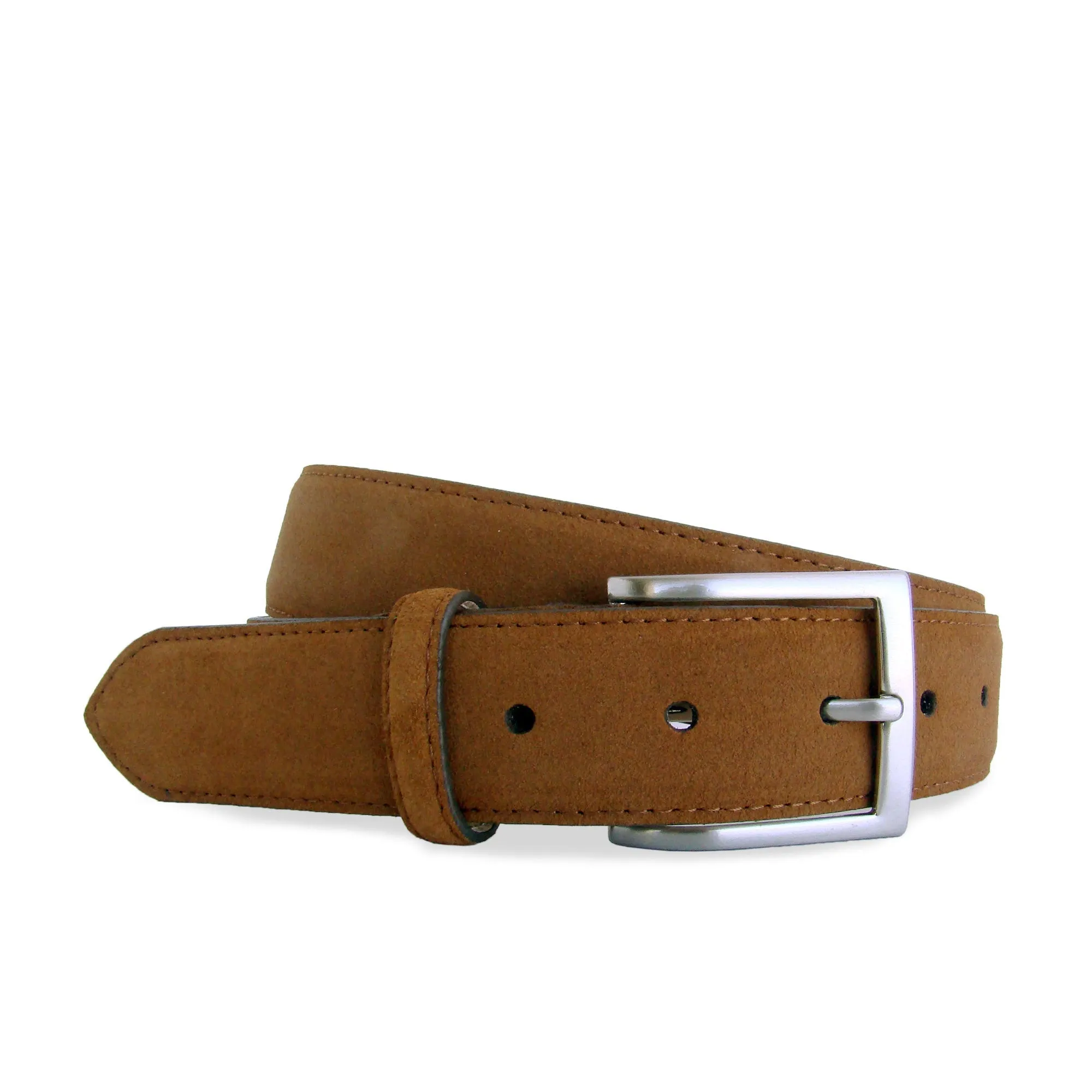 HENRY SARTORIAL x LEYVA Suede Leather Belt TAN