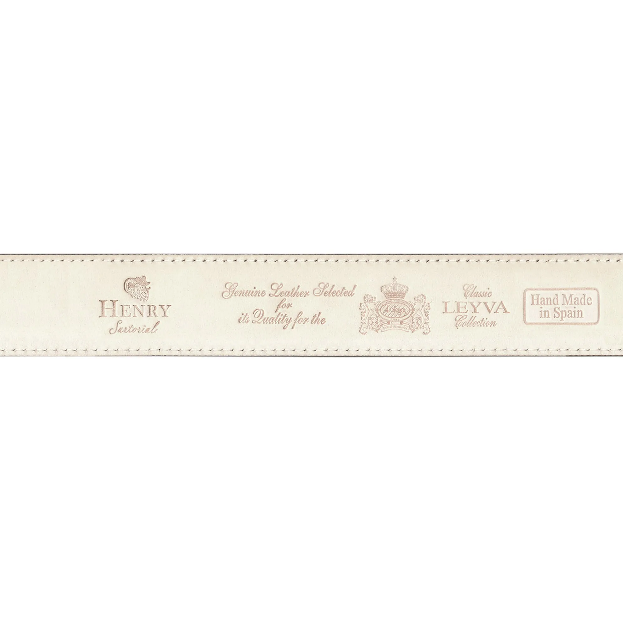 HENRY SARTORIAL x LEYVA Suede Leather Belt TAN