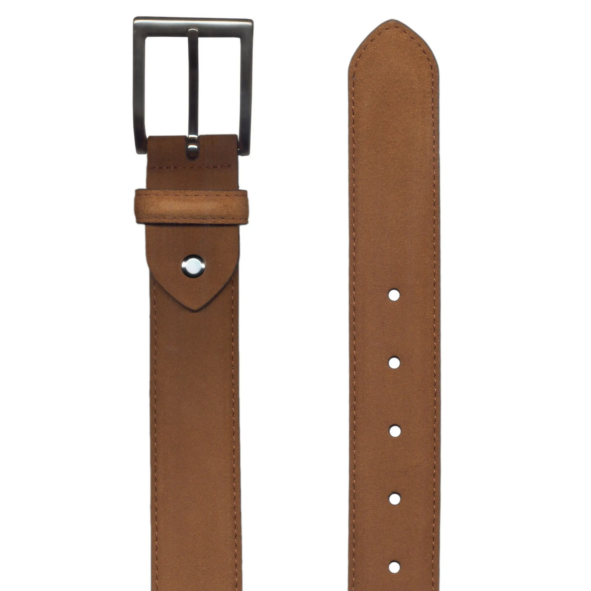 HENRY SARTORIAL x LEYVA Suede Leather Belt TAN