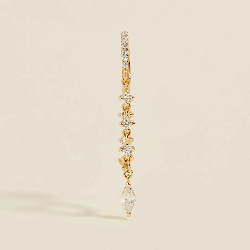 Jacob chain hoop earring