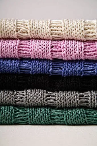Knit Scarf Beata - Cornflower Blue