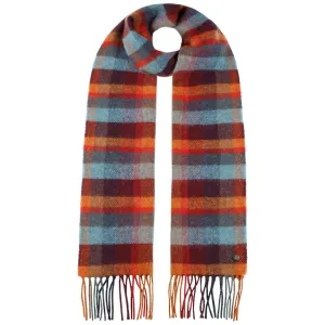 Lambswool Check Fringed Scarf by Lierys