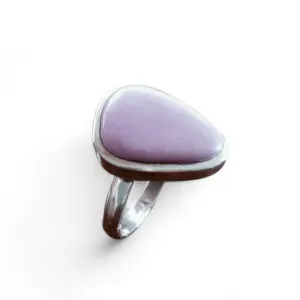Lavender Fluorite and 925 Sterling Silver Ring