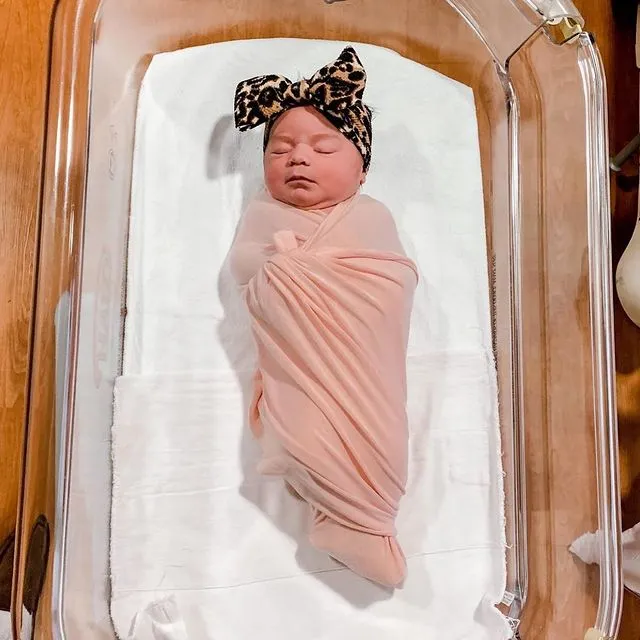 leopard "chandler" newborn headwrap