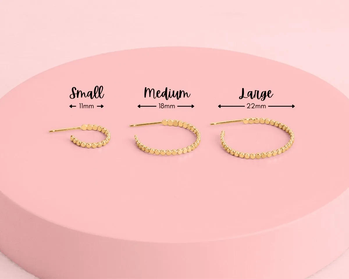 Medium Glimmer Hoop Earrings