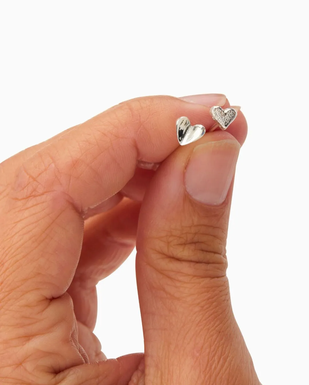 Mini Heart Stud | Silver