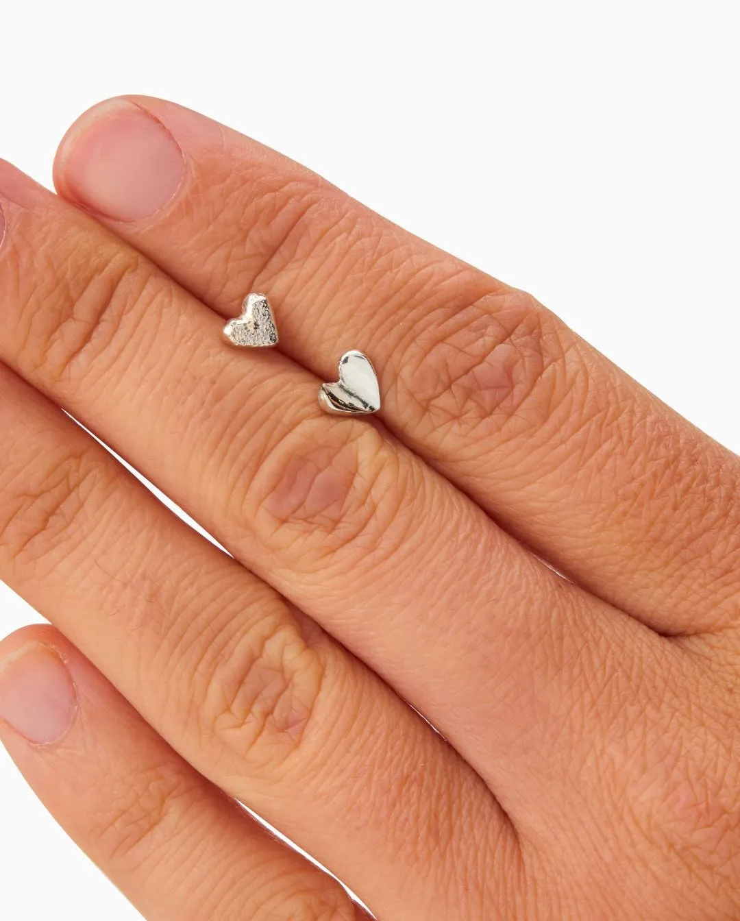 Mini Heart Stud | Silver