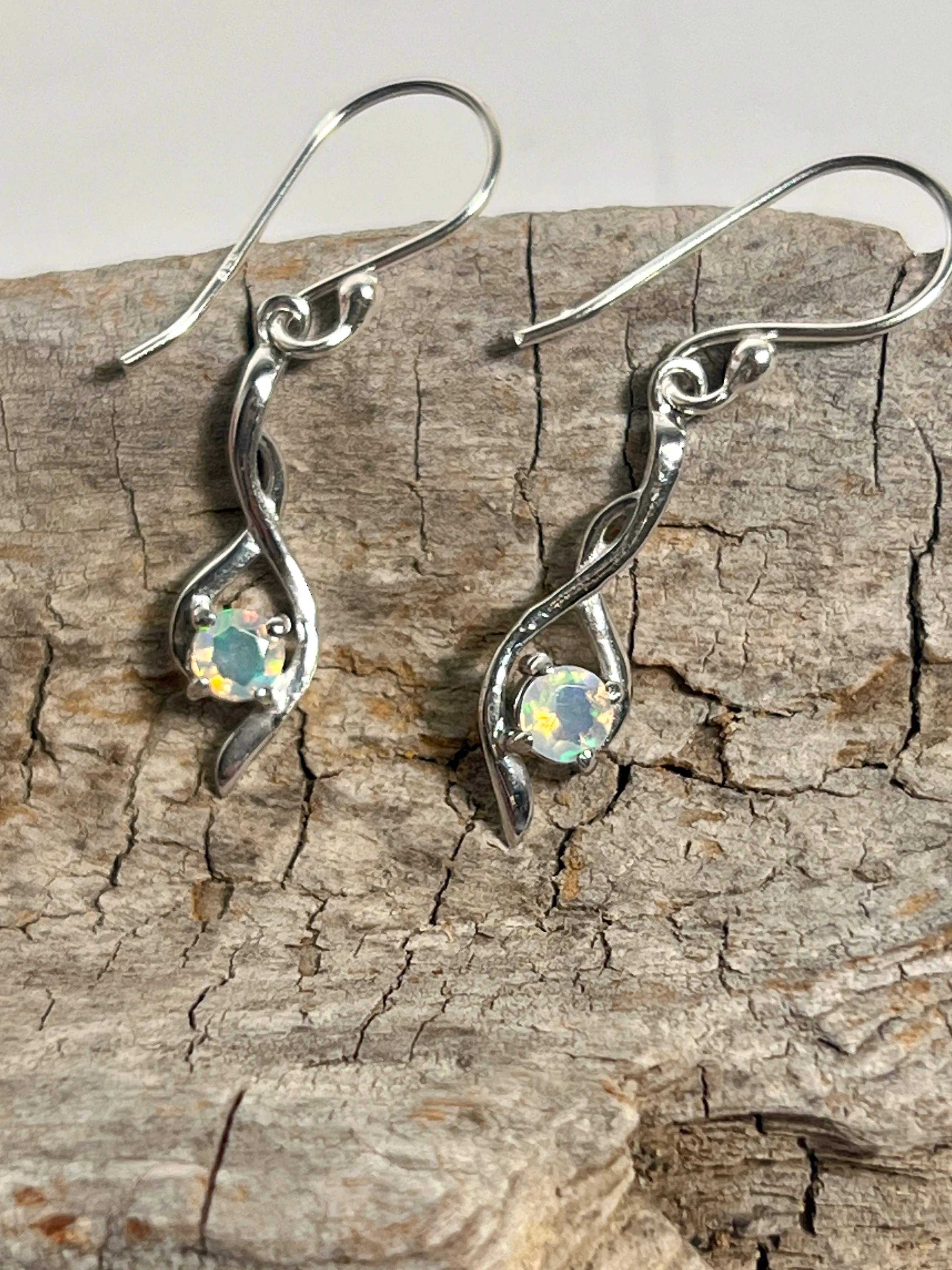 Modern Ethiopian Opal Earrings
