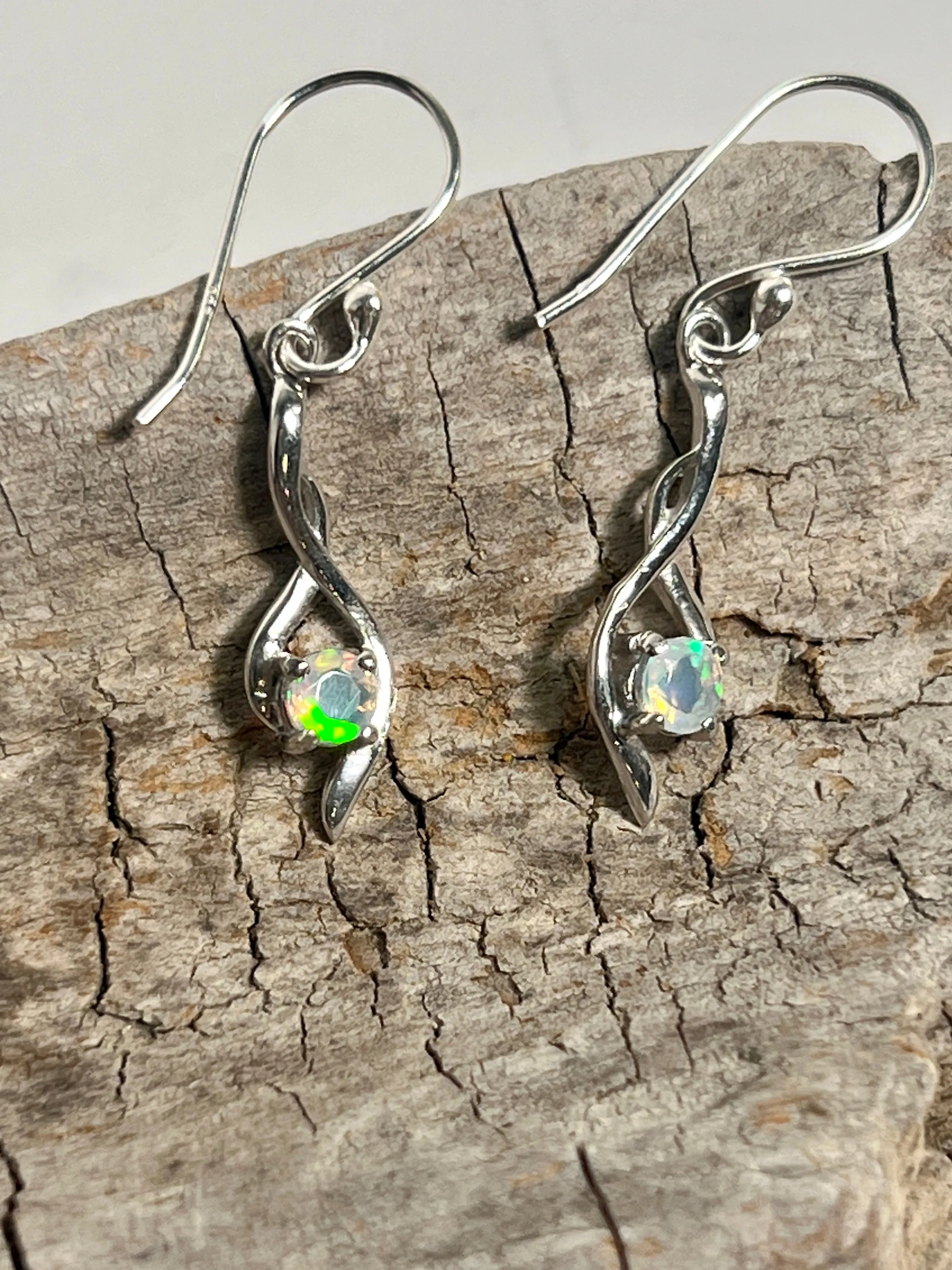 Modern Ethiopian Opal Earrings