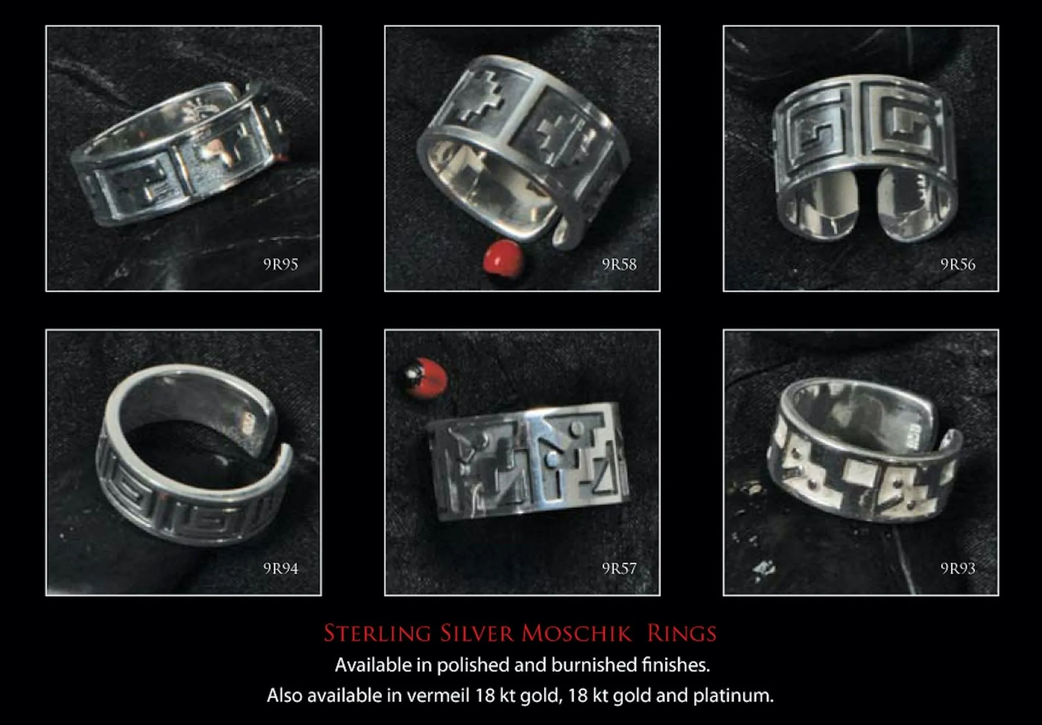 “Moschik” Peruvian Inspired Geometric Love Exchange Unisex Sterling Silver Rings