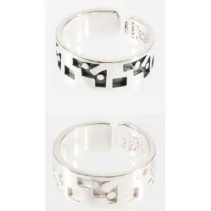 “Moschik” Peruvian Inspired Geometric Love Exchange Unisex Sterling Silver Rings