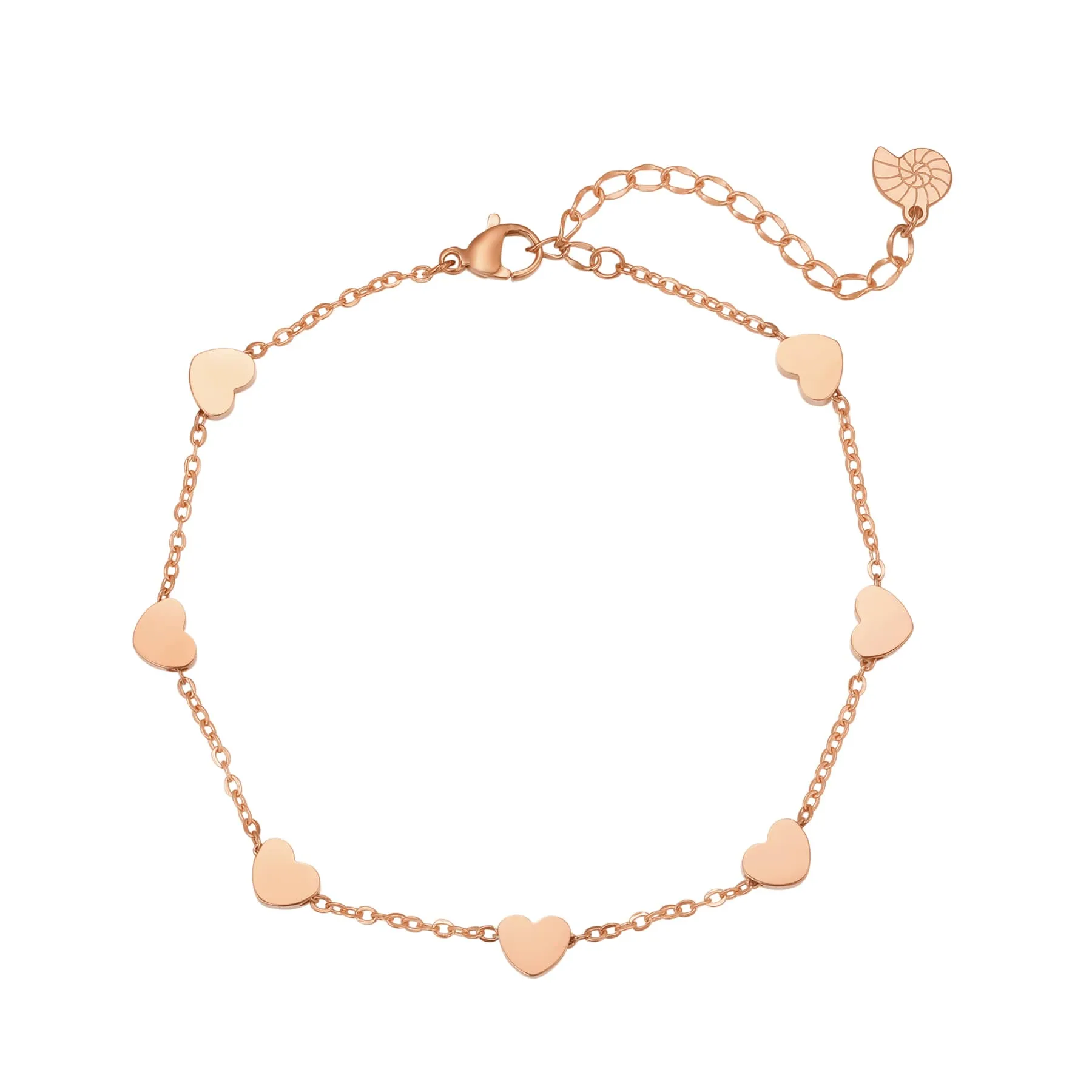 Multiple Hearts Anklet Waterproof