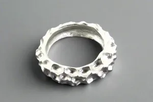 Narrow lunar band - sterling silver