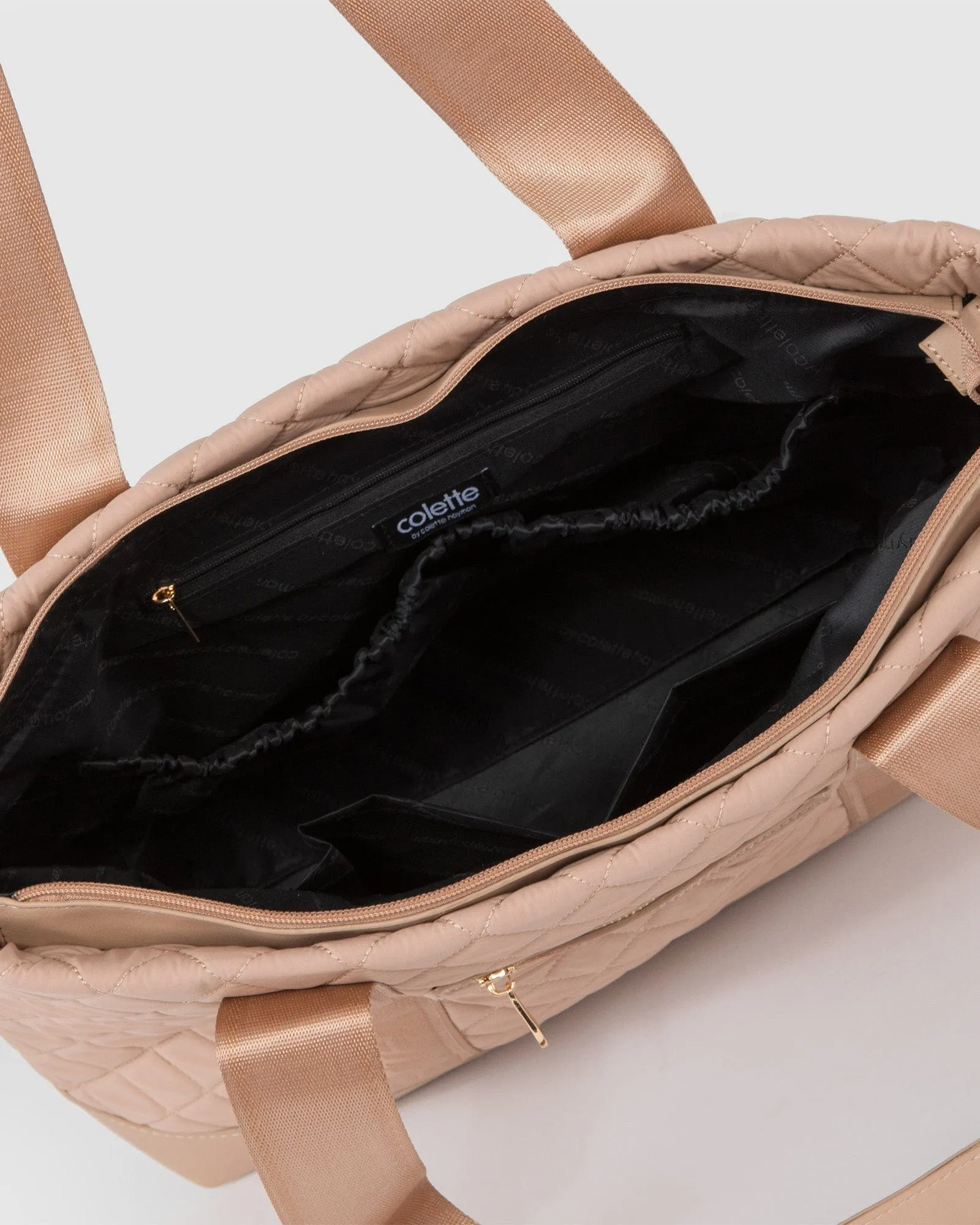 Natural Viktoria Quilt Tote Bag