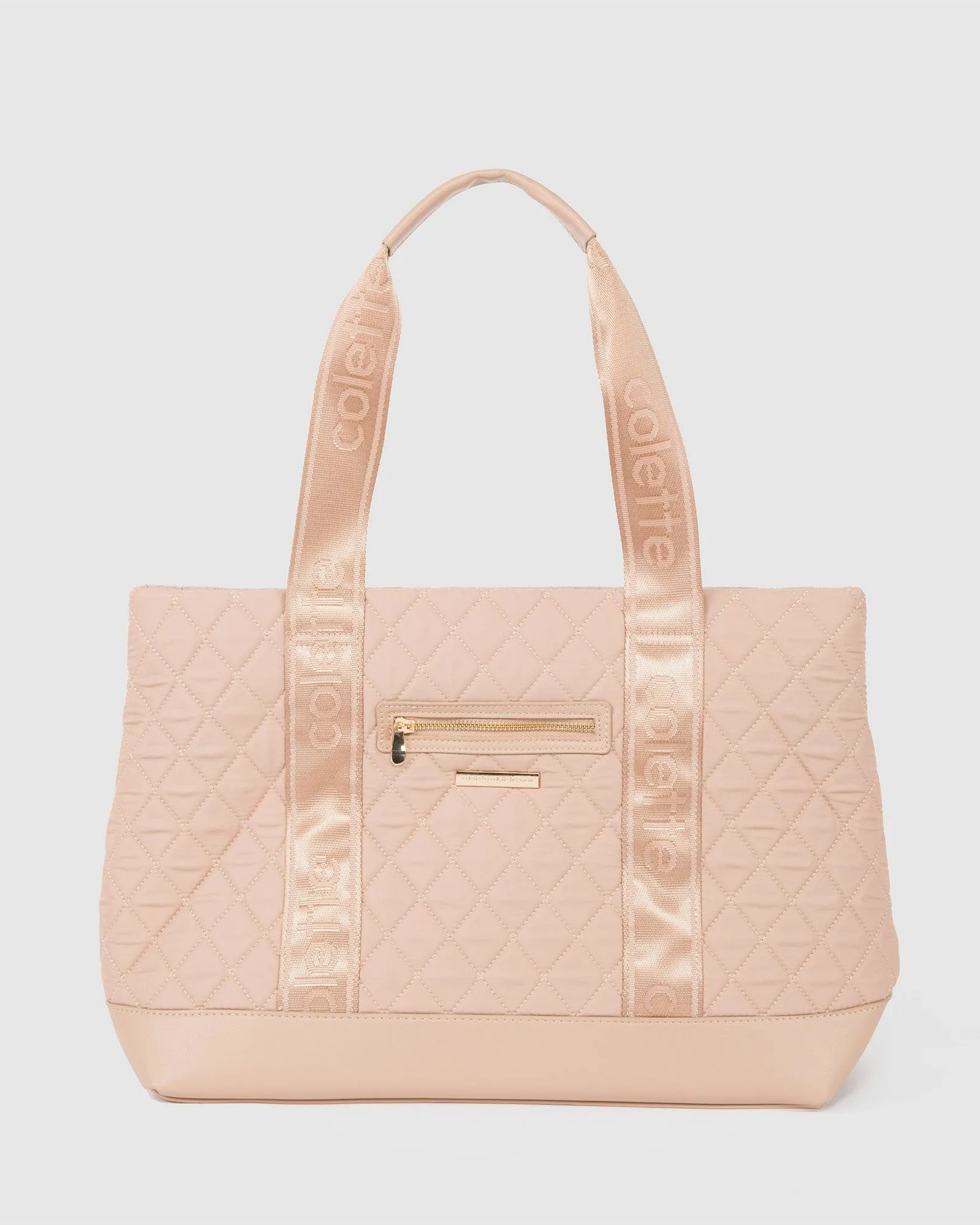 Natural Viktoria Quilt Tote Bag