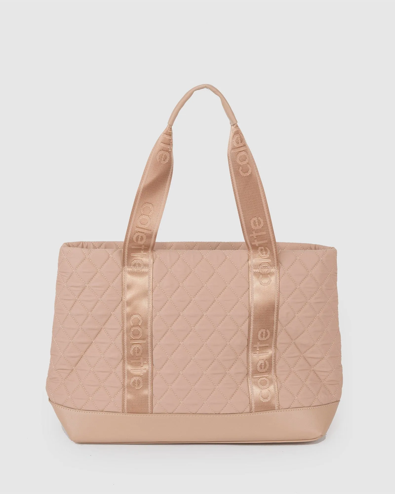 Natural Viktoria Quilt Tote Bag