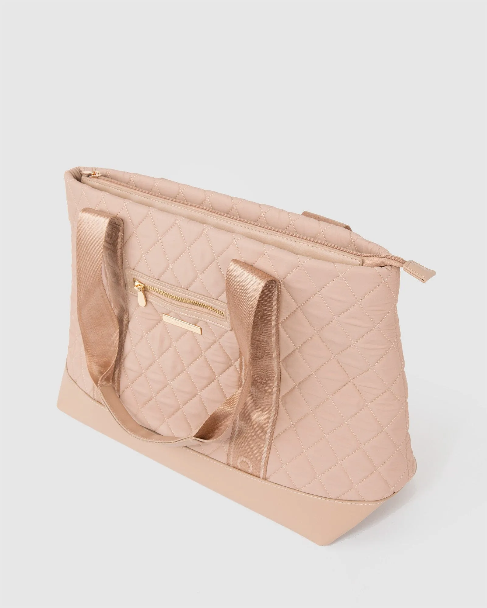 Natural Viktoria Quilt Tote Bag