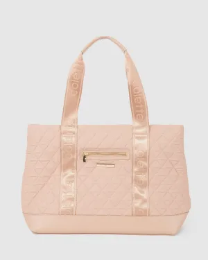 Natural Viktoria Quilt Tote Bag
