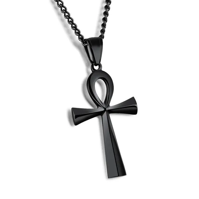 Necklace in Stainless Steel Hieroglyph Jewelry with 22''
