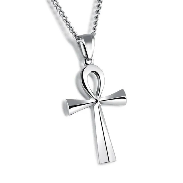 Necklace in Stainless Steel Hieroglyph Jewelry with 22''