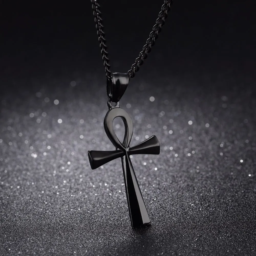 Necklace in Stainless Steel Hieroglyph Jewelry with 22''