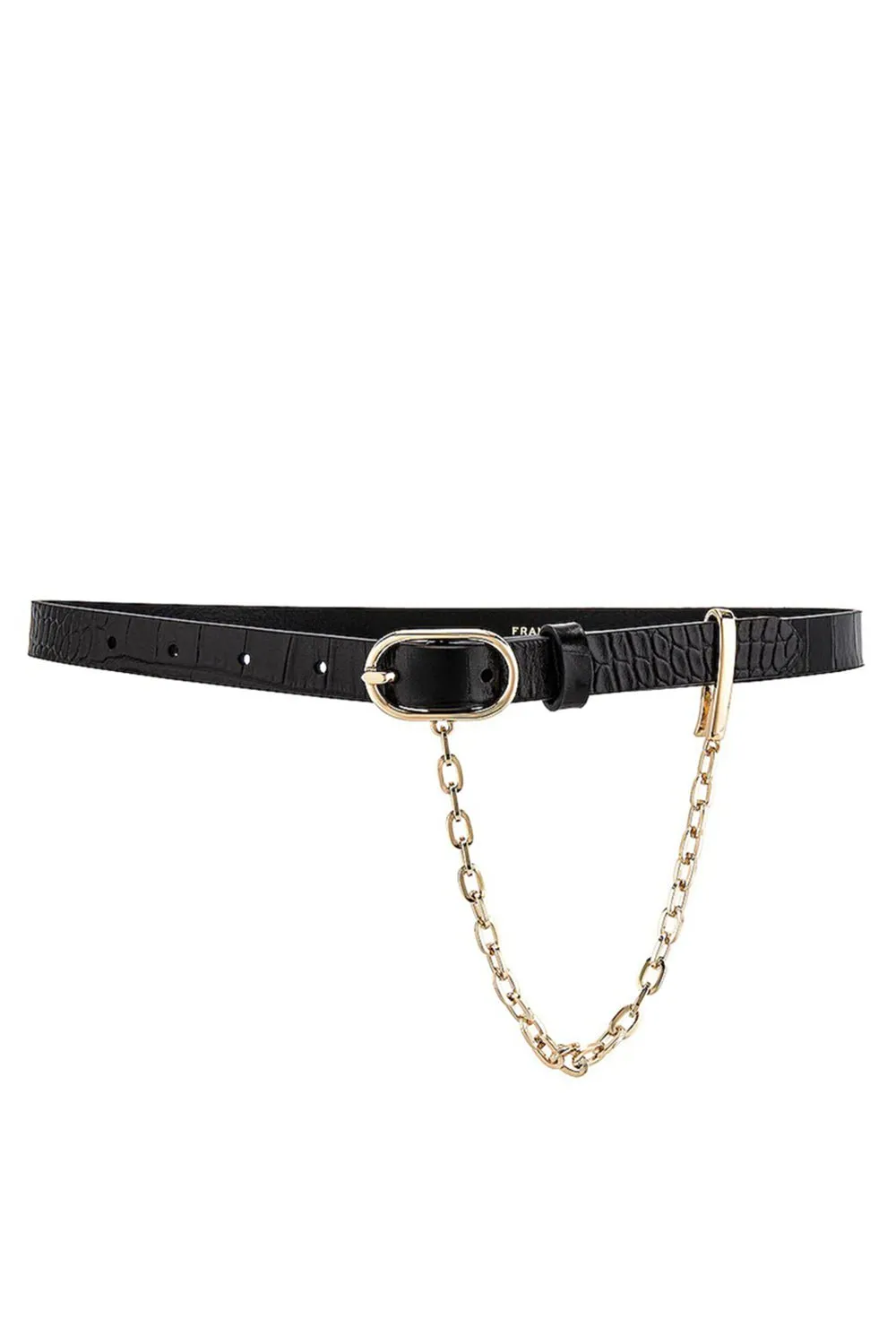Noir Le Petit Oval Chain Belt