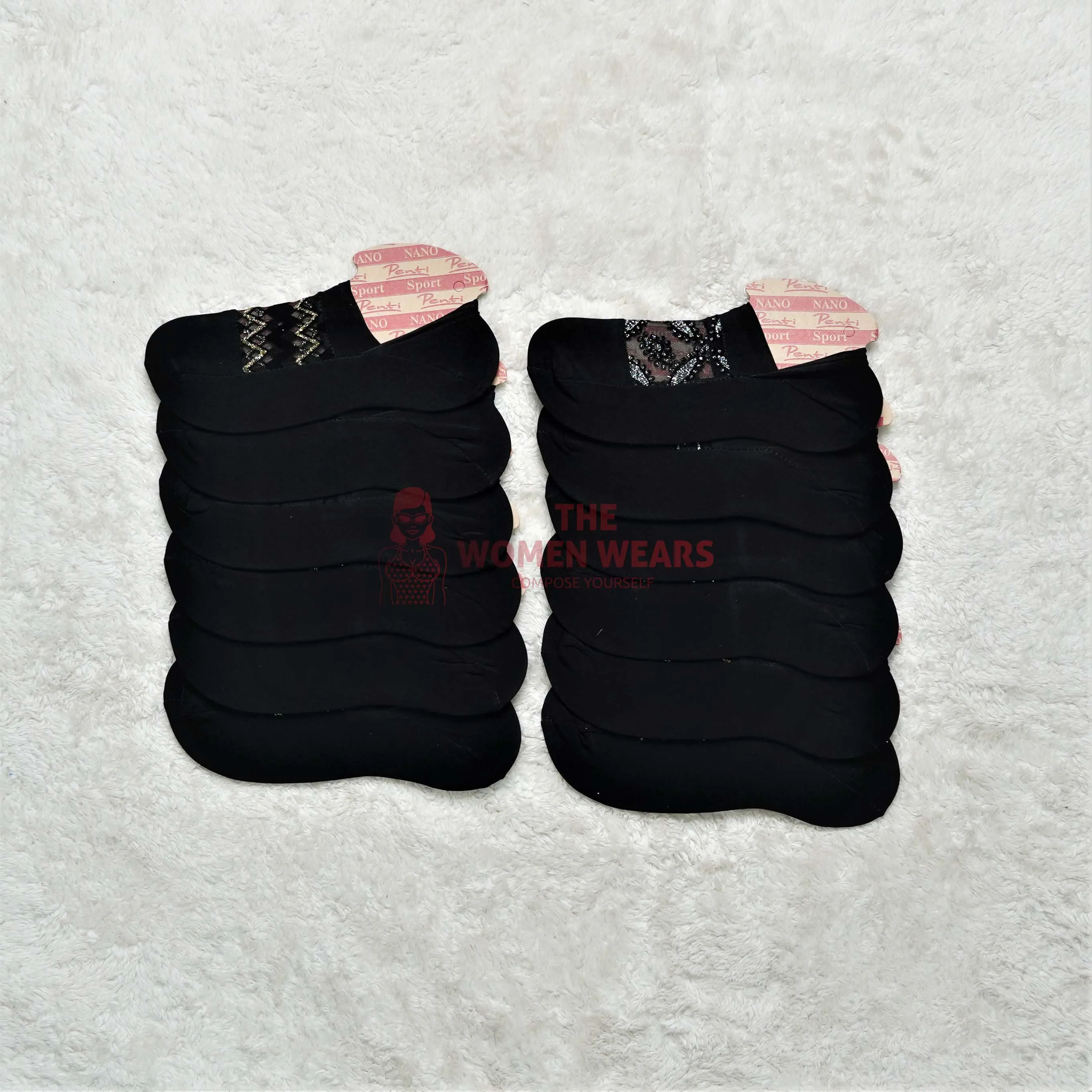Pack of 3 Ladies Transparent Anklet Net Socks SK (0006)