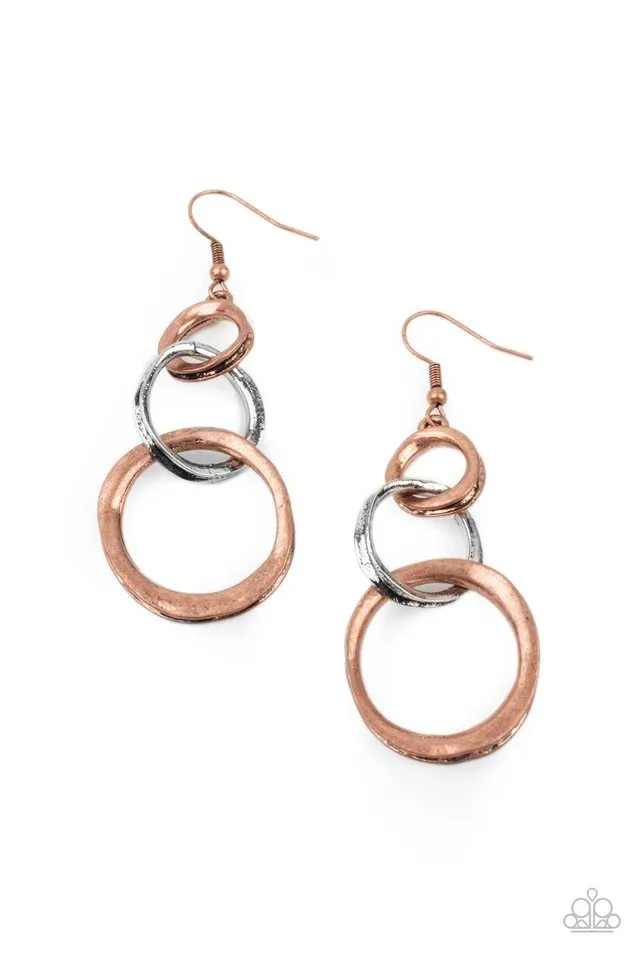 Paparazzi Earring ~ Harmoniously Handcrafted - Copper