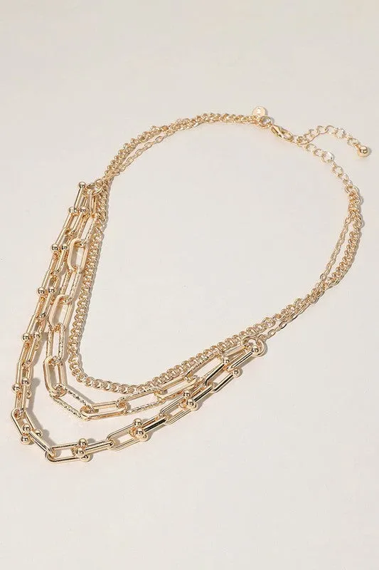 Perfect Day Gold Paperclip Necklace