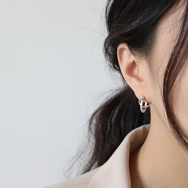 Planetary Trajectory Matte Stud Earrings