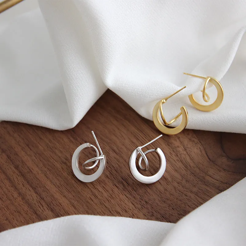 Planetary Trajectory Matte Stud Earrings
