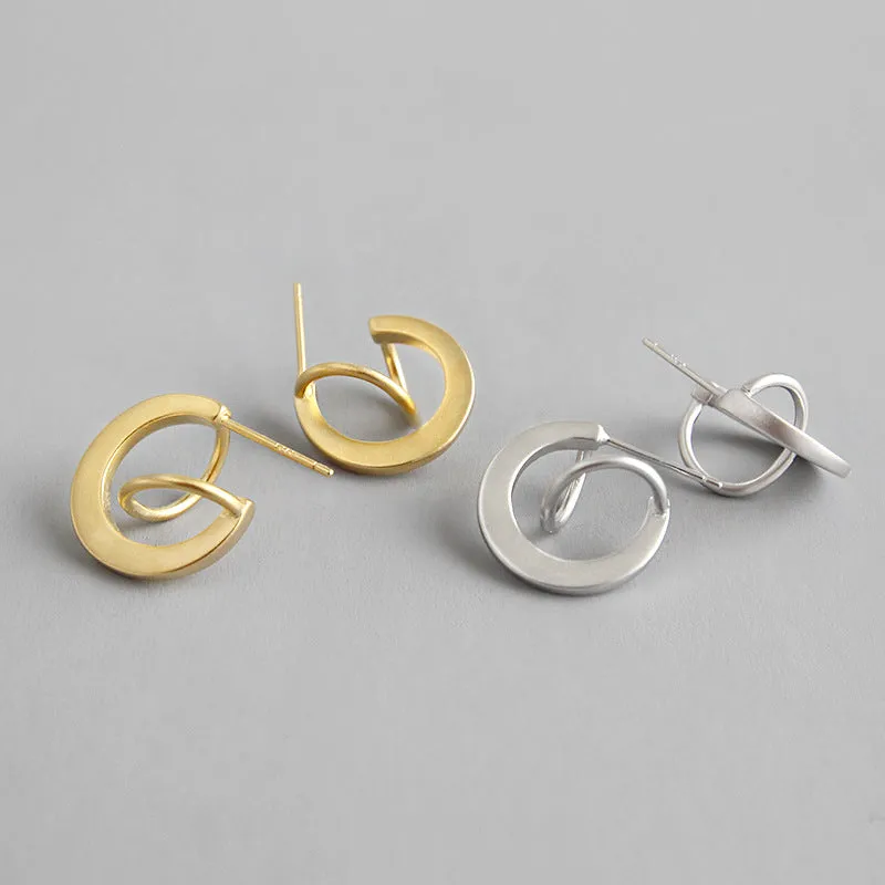 Planetary Trajectory Matte Stud Earrings