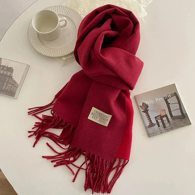 Premium Fringed Wool Scarf