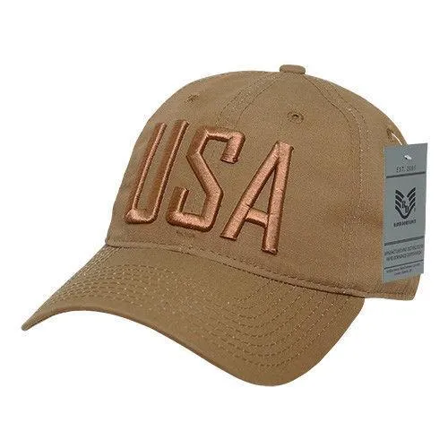 Rapid Dominance Relaxed 6 Panel Ripstop USA American Flag Dad Hats Caps