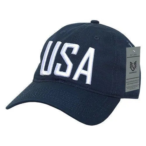 Rapid Dominance Relaxed 6 Panel Ripstop USA American Flag Dad Hats Caps