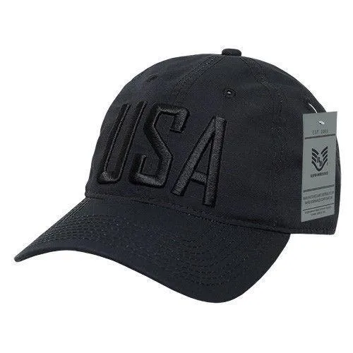 Rapid Dominance Relaxed 6 Panel Ripstop USA American Flag Dad Hats Caps