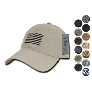 Rapid Dominance Relaxed 6 Panel Ripstop USA American Flag Dad Hats Caps