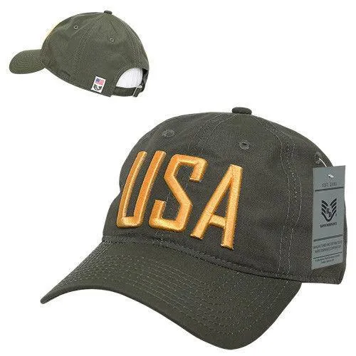 Rapid Dominance Relaxed 6 Panel Ripstop USA American Flag Dad Hats Caps