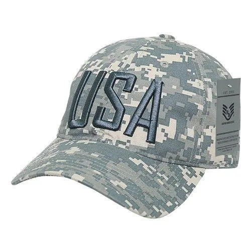 Rapid Dominance Relaxed 6 Panel Ripstop USA American Flag Dad Hats Caps