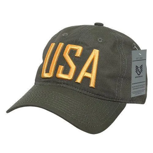 Rapid Dominance Relaxed 6 Panel Ripstop USA American Flag Dad Hats Caps